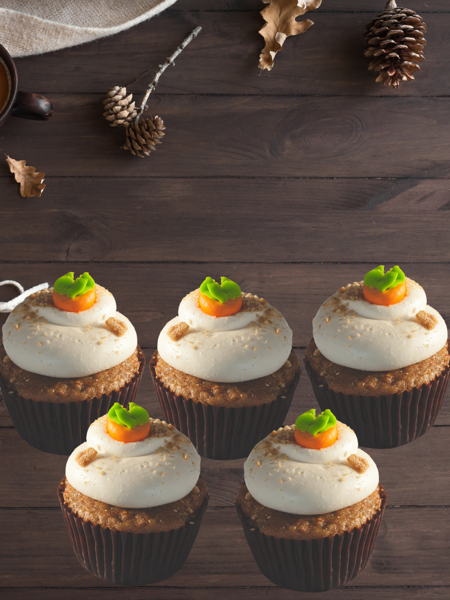 12 Mini Carrot Cupcakes - Sweet Cakes Design